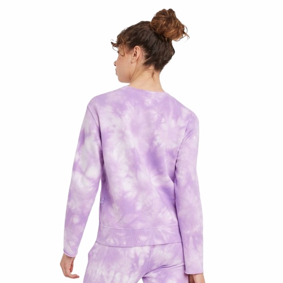 NEW Joy Lab Tie Dye Sweatshirt Purple XS Extra Small Active - Picture 2 of 7